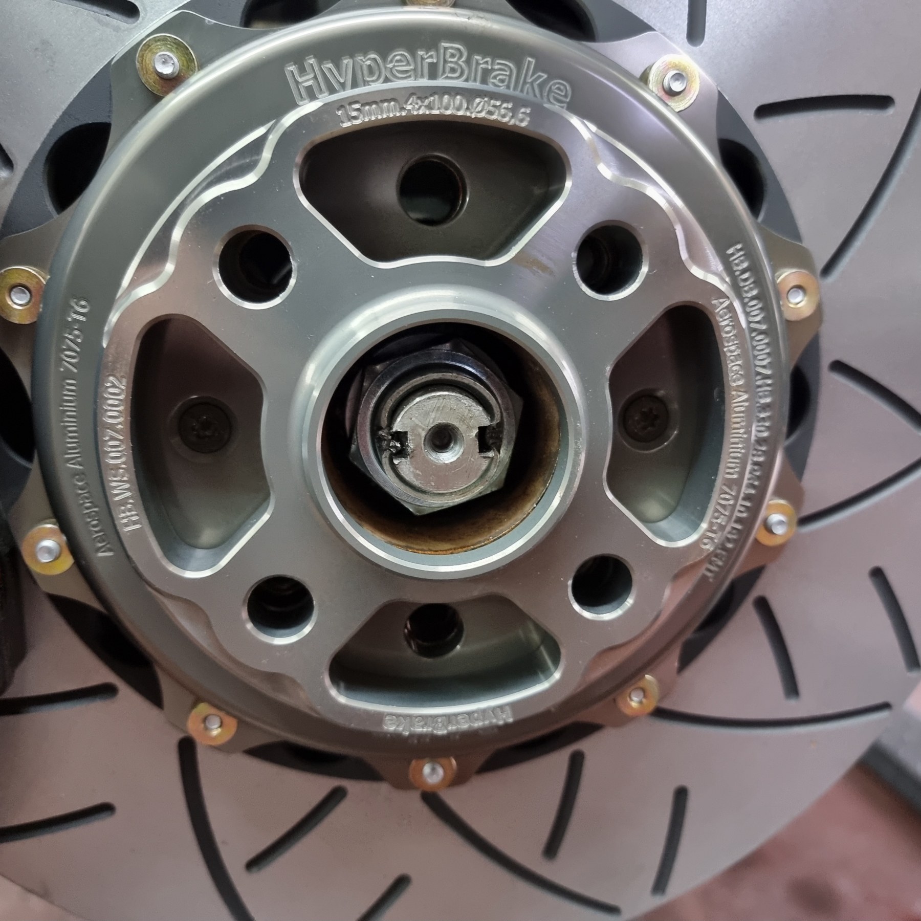 HyperBrake Motorsport Front 4pot Big Brake Kit without calipers for Fiat Grande Punto/Punto Evo/Punto for Brembo calipers from Alfa Romeo 159 TBi/Renault Megane RS and 2-Piece Full Floating Brake Rotors - Image 6